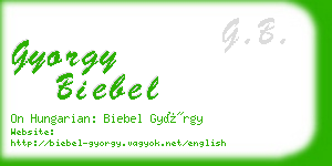 gyorgy biebel business card